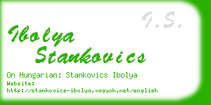 ibolya stankovics business card